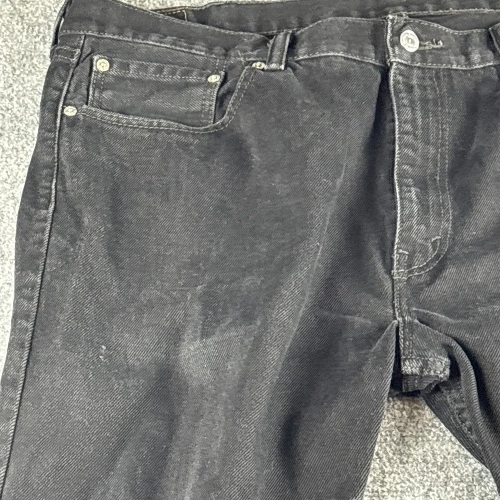 Levi's 505 Men's W40 L30 Black Denim Jeans Regular Fit Straight Leg Pants